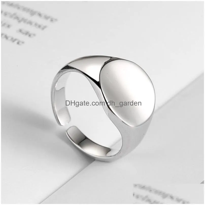 Band Rings Fashion Irregar Round Circle Geometric Ring Gold Sier Color Open Finger Rings For Women Men S-R715 Drop Delivery J Dhgarden Ot8G3