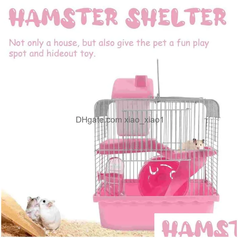 small animal supplies pet hamster cage luxury house portable mice home habitat decoration