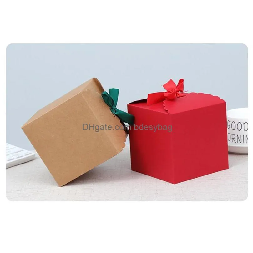 brown kraft paper box small gifts packaging box carton paperboard wedding party supply packing box ct0348