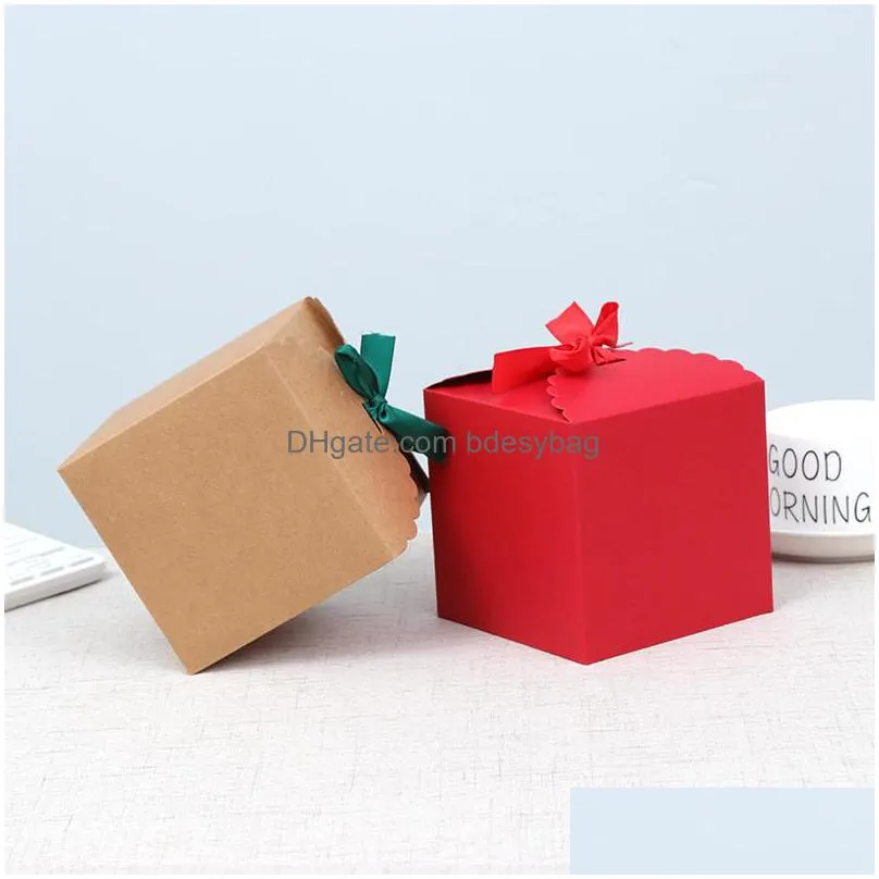 brown kraft paper box small gifts packaging box carton paperboard wedding party supply packing box ct0348