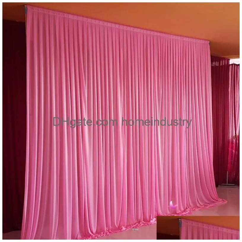 party decoration background drape wall valane backcloth for festival celebration wedding stage performance backdrop practical silk cloth curtain 70by2