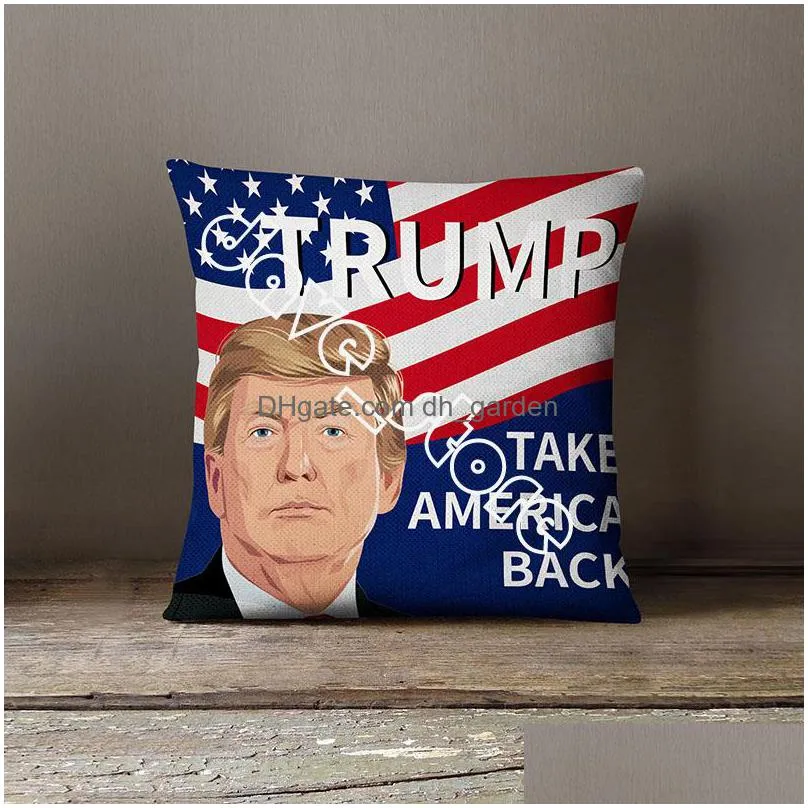 2024 trump campaign pillow case personalized linen double sided printing pillowcase 45x45cm