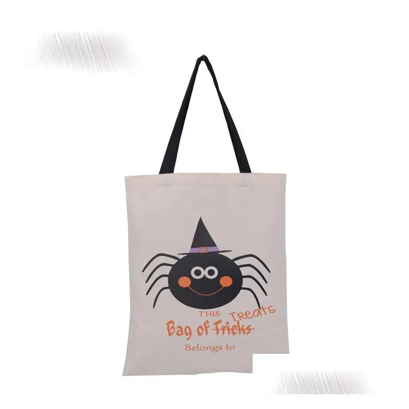 large halloween canvas bag reusable fabric bag for trick or treating halloween candy gift bags gift sack bags