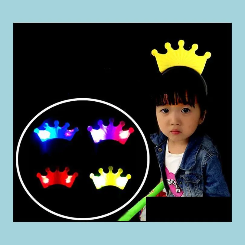 led crystal crown headbands light up party rave fancy dress costume light up brithday hen party flashing headbands christmas holiday