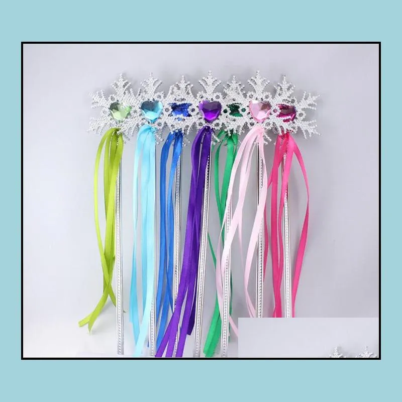 wand ribbons streamers christmas wedding party snowflake gem sticks magic wands confetti party props decoration events favors supplies