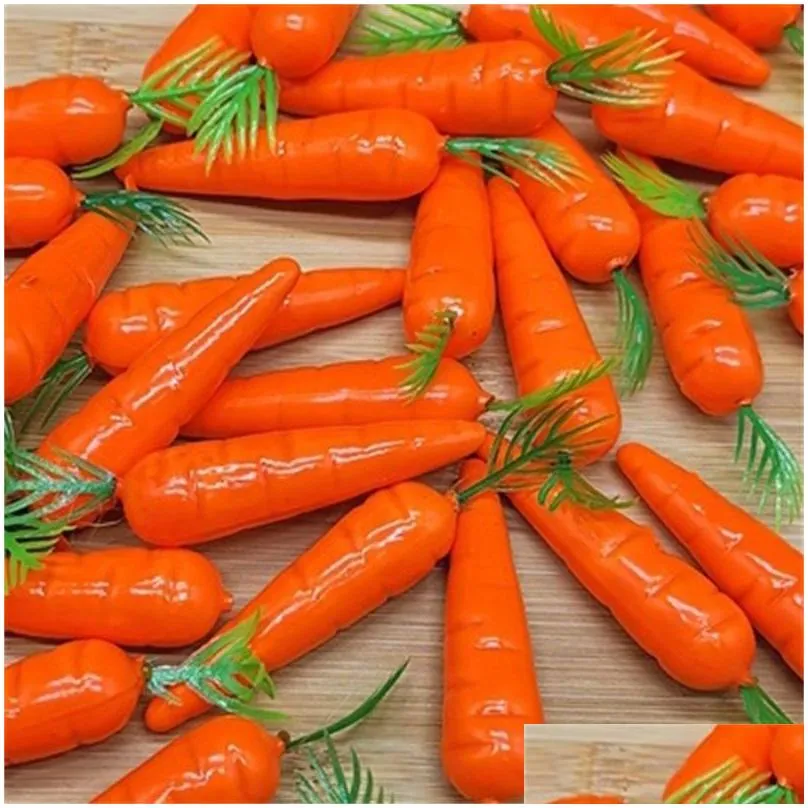 mini carrot artificial plastic foam party flower fake fruits vegetable simulation home kitchen christmas easter party decoration 20220113