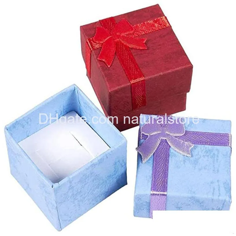 jewelry storage paper box multi colors ring earring cases packaging gift boxes for anniversaries birthdays gifts