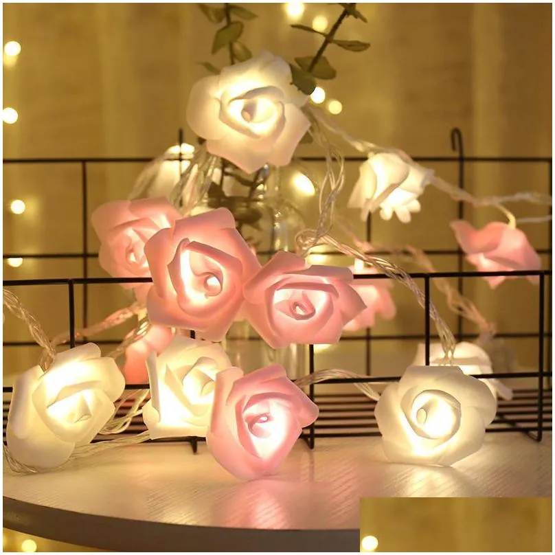 led party decoration coloured lights rose flower supplies light lighting tools strings woman man hang lamp home fashion accesories valentines day 7 2ry2