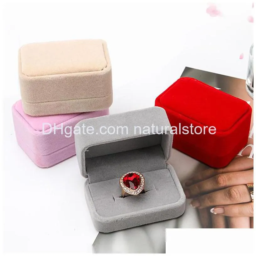 double ring box earrings jewelry packaging case storage gift jewelry boxes display organizer for engagement wedding