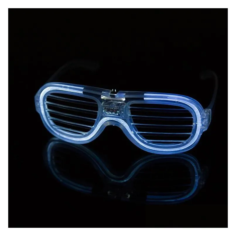 party supplies led glasses cold light glint luminescence plastic window shades shape spectacles birthday flash eyeglass sunglasses 2 7hg c