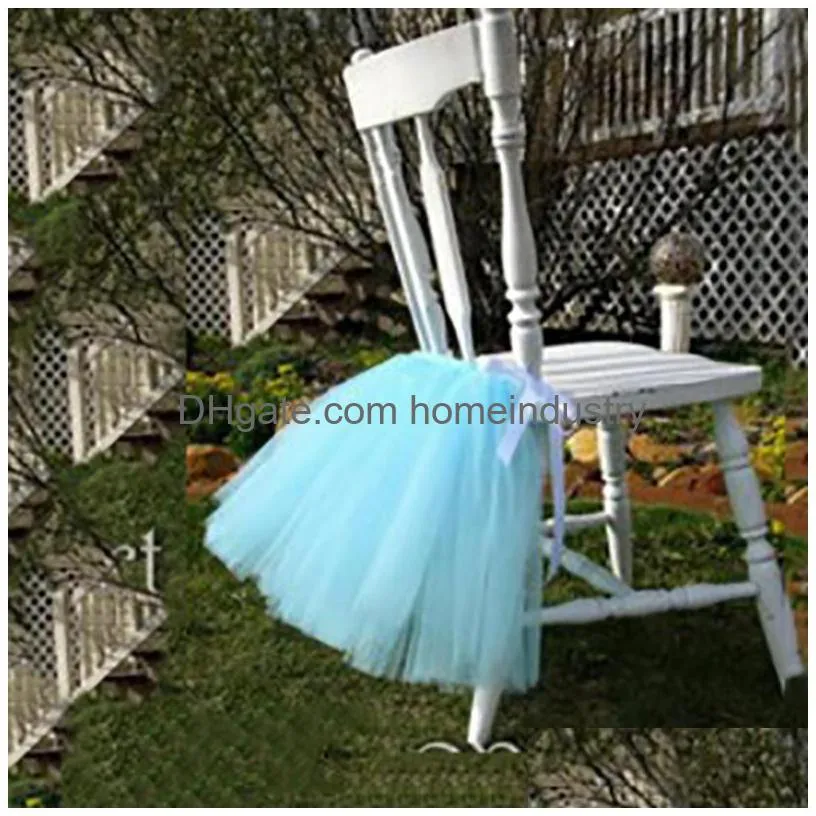50cmx45cm party decoration european style chair tutu skirt lovely ruffles wedding decorations chairs covers birthday partys supplies 18mr