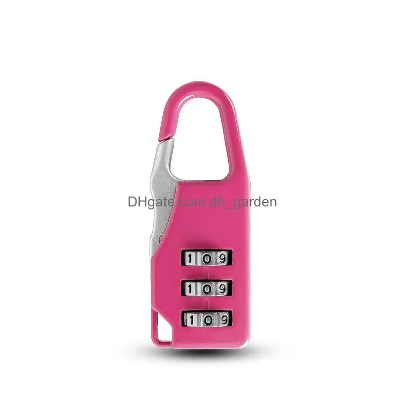 7 colors mini padlock suitcase stationery code locks outdoor travel security anti theft lock 5.5x2.1cm