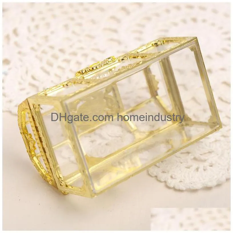 gift wrap treasure chest jewelry boxes clear mini candy box plastic storage organizer container wedding party size 2 15rt3 zz