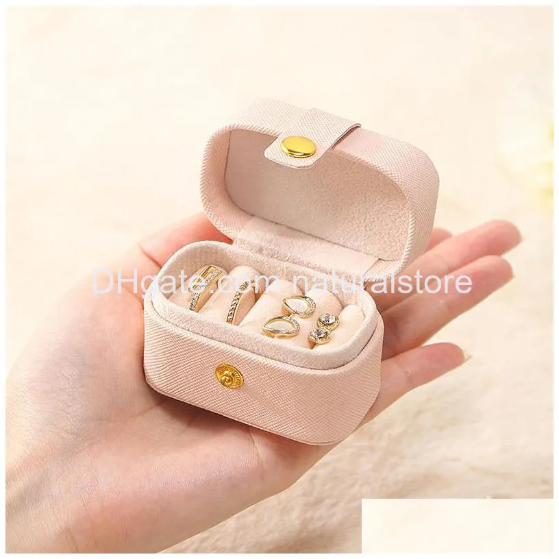 portable mini jewelry box ring organizer earrings storage case packaging necklace holder gifts cases jewelry boxes
