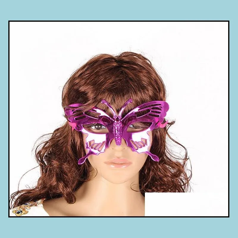 new halloween mask children masquerade mask coloured drawing or pattern plating butterfly princess coloured hot