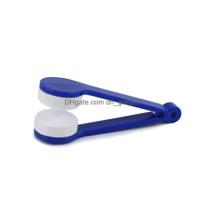 mini plastic sunglasses cleaning brush portable microfiber brushes glasses glass double sided clean tool 5 colors