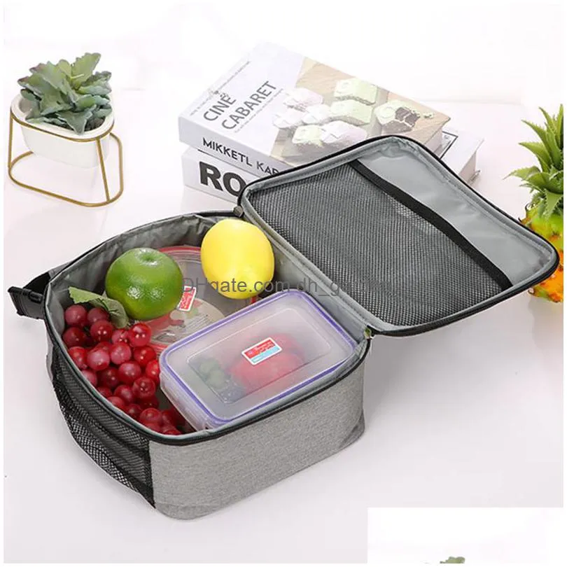 oxford cloth lunch bag portable outdoor picnic lunchs box student tableware multipurpose dinner bags