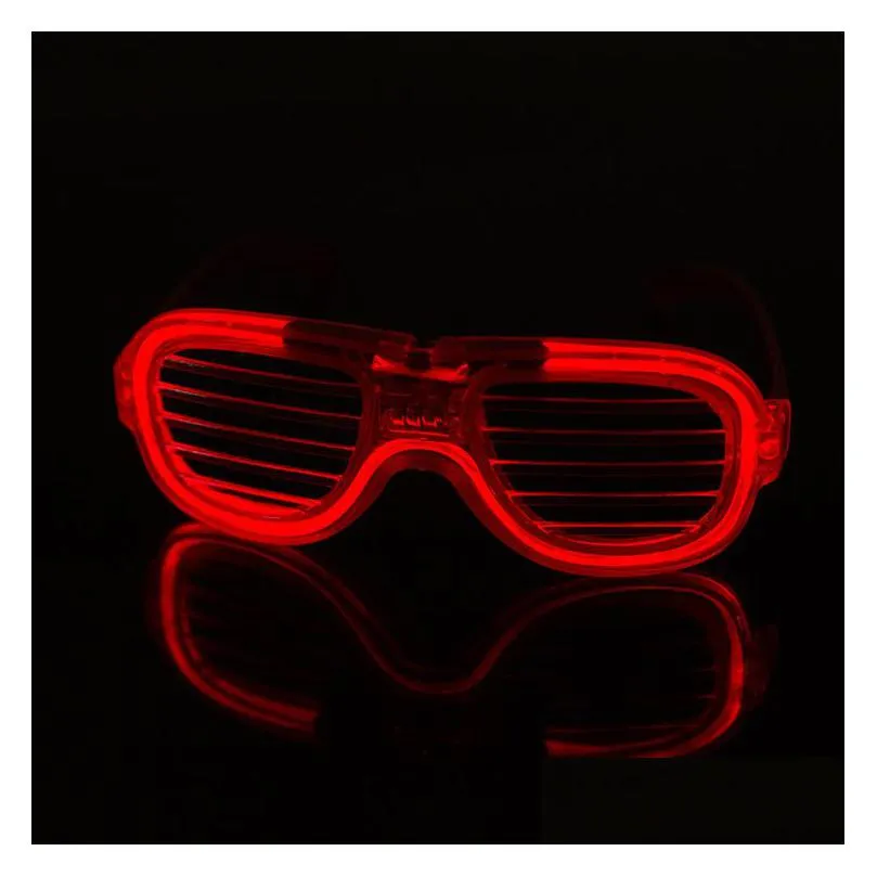 party supplies led glasses cold light glint luminescence plastic window shades shape spectacles birthday flash eyeglass sunglasses 2 7hg c