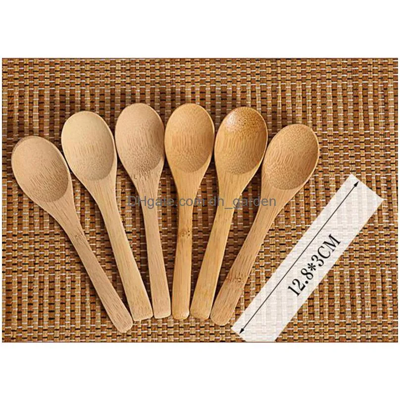 bamboo baby jam honey spoon coffee scoops delicate kitchen tool using condiment children spoons 12.8x3cm