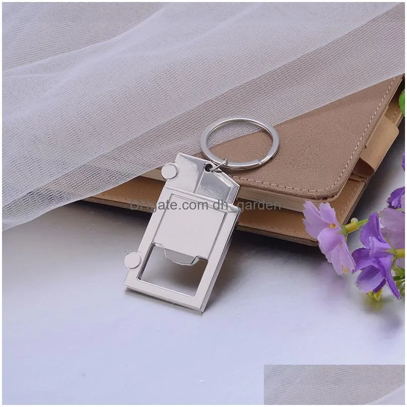 creative truck bottle openers keychain metal opener promotional gift pendant