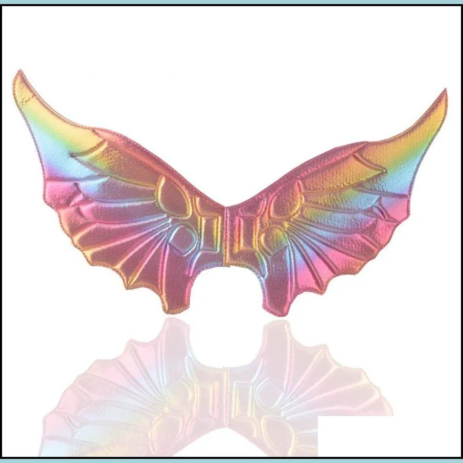 cosplay wing decoration halloween bat dinosaur dragon wings festival party rainbow metlic color wing pretend play costume props kids