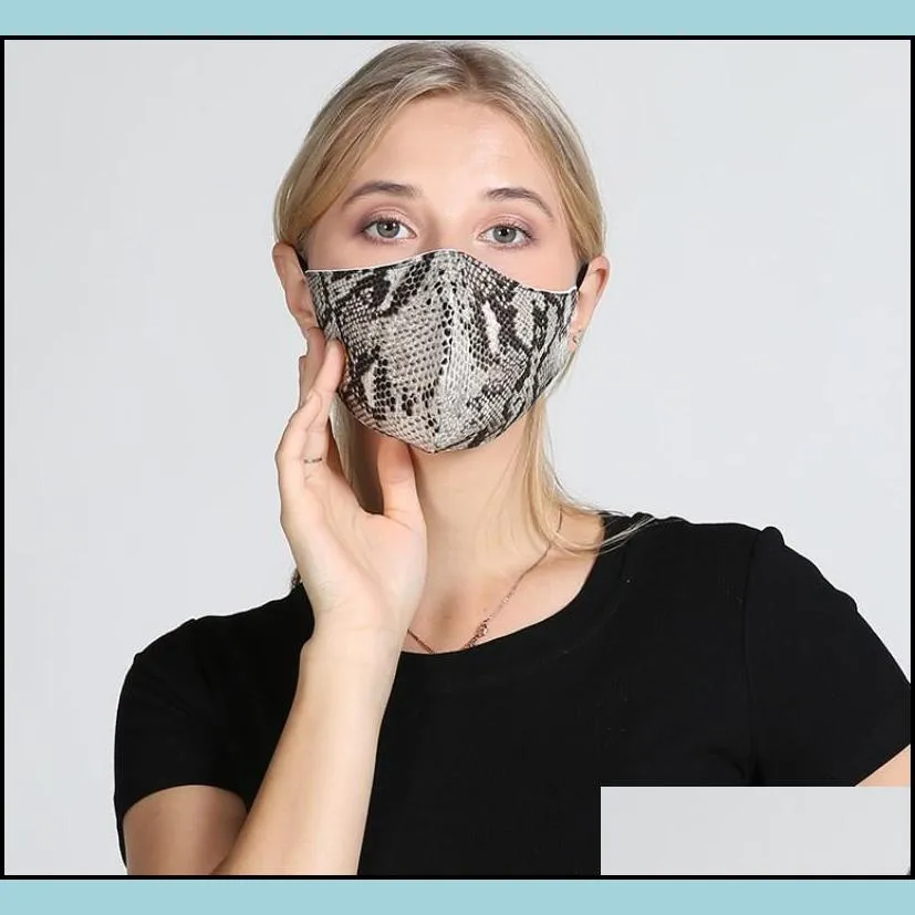 stylish cotton face mask animal print leopard cheetah zebra camouflage double layers face mouth cover washable reusable