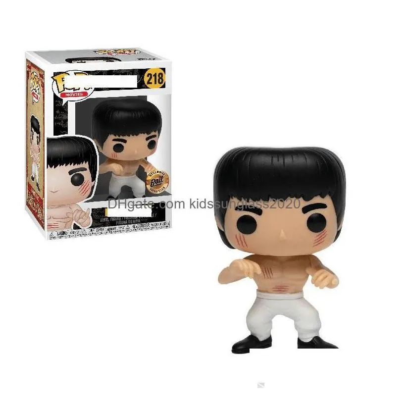 Action Toy Figures Funko  Bruce Lee 218 219 Pvc Figure Collectible Model Toys Childrens Birthday Gift Drop Delivery Gifts Dhl8P