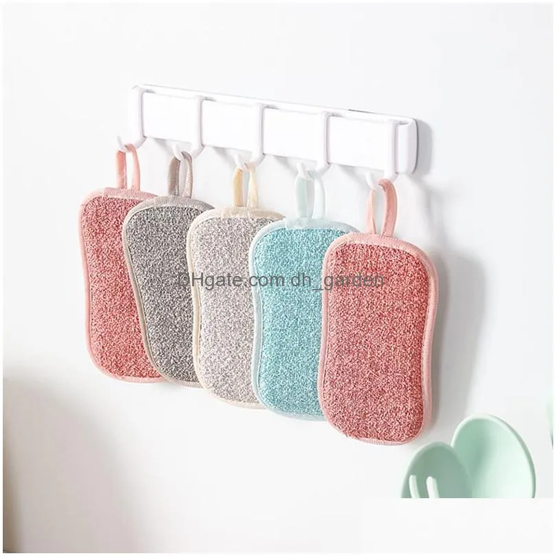 double sided kitchen magic cleaning cloths sponge scrubber sponges dish washing towels scouring pads cleaning brushes wipe pad