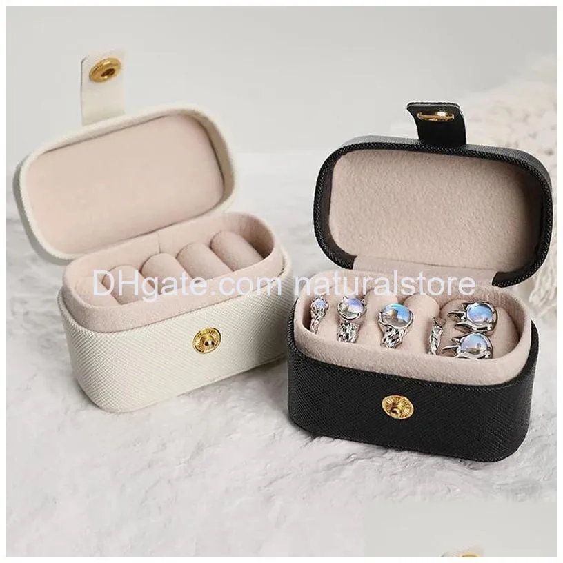 portable mini jewelry box ring organizer earrings storage case packaging earring holder gifts cases jewelry boxes
