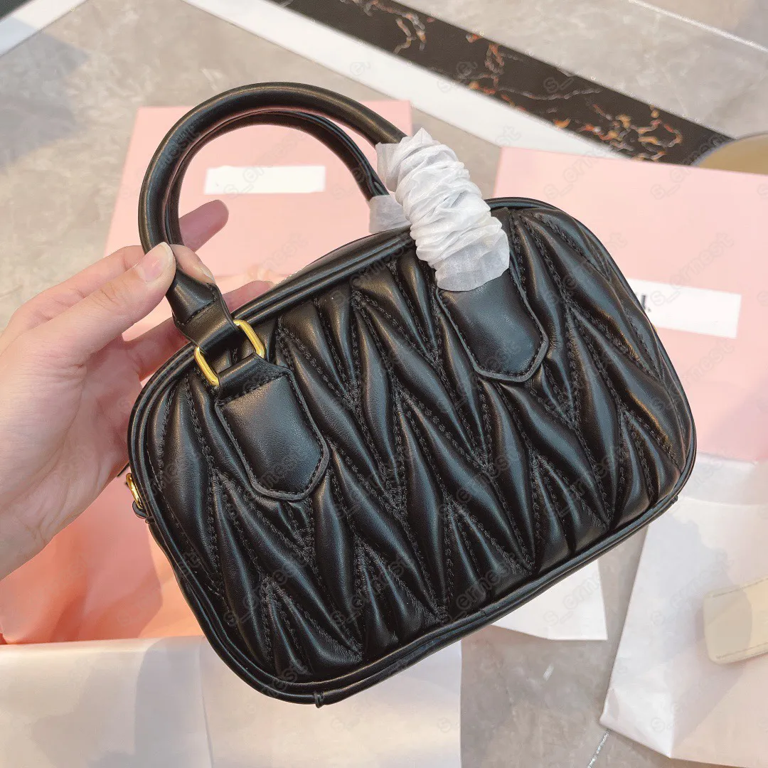 Matelasse Fashion Designer bags mini handbags MiU Bowling Bag Shoulder Bag Luxury wallet Leather Banquet tote