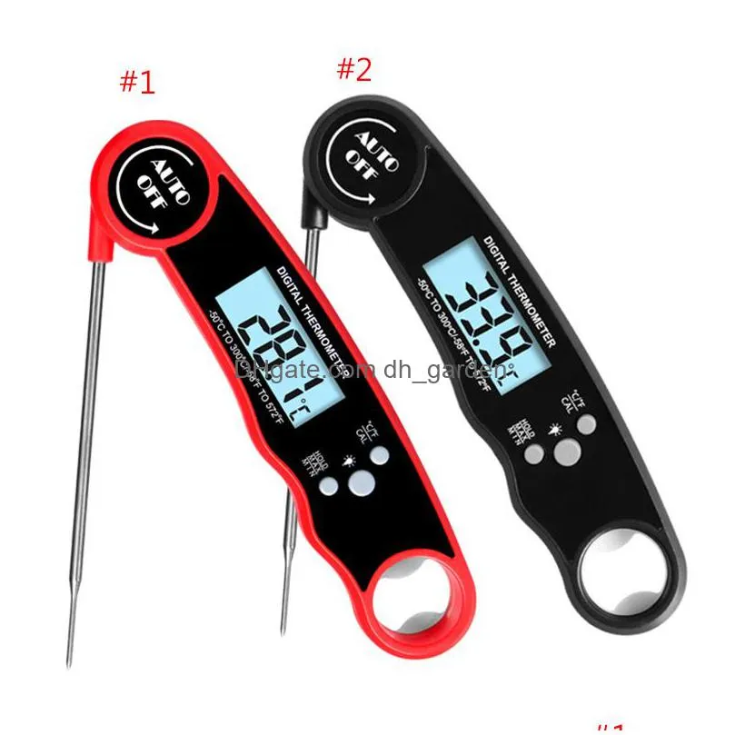 kitchen stainless steel thermometer fridge magnets hangable bottle opener digital cooking food probe led electronic household temperature detector