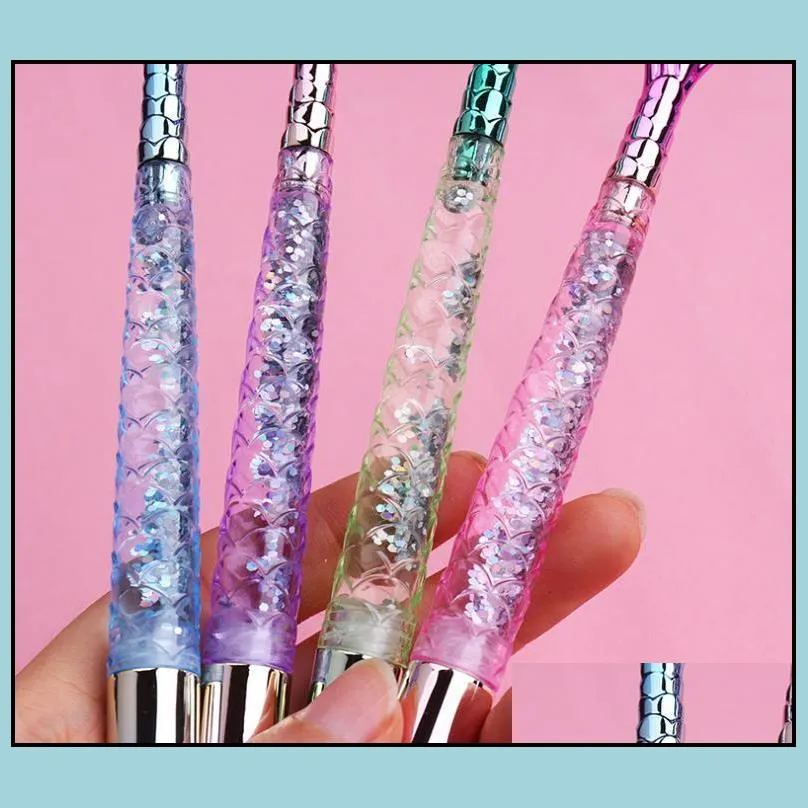 mermaid gel pen gift stationery cartoon fish rollerball pens school office business writing supplies students prize party favor 0.5/1mm