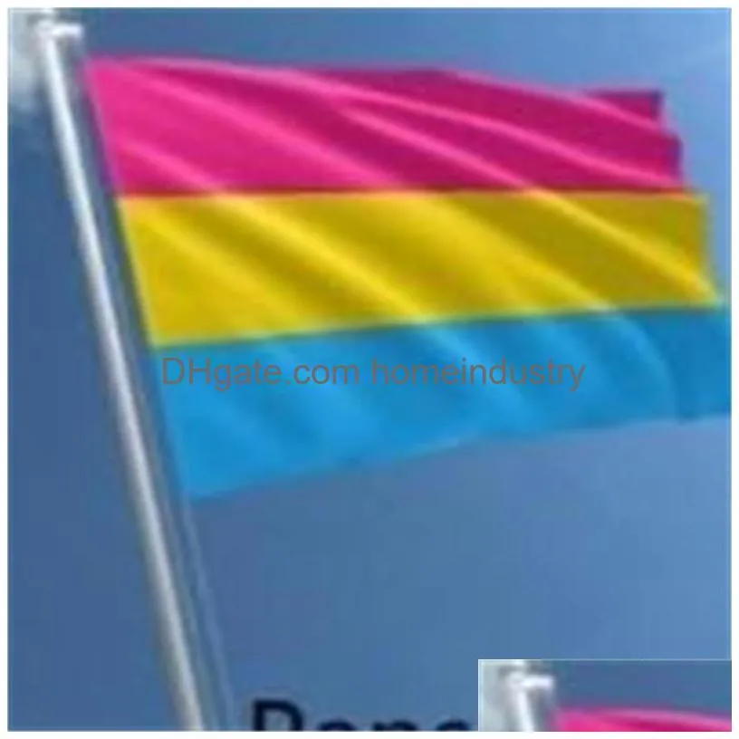 90x150cm panual tansgender flag new polyester rainbow flags banners party supplies banner parade celebration articles 4 8qt