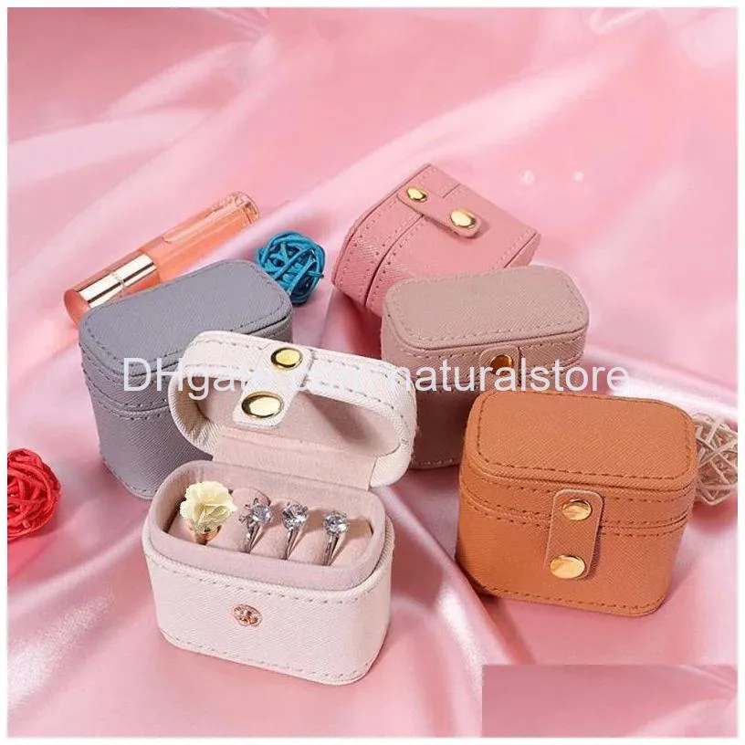 ring box small travel jewelry organizer mini jewelry case portable rings storage boxes gift packaging for girls women