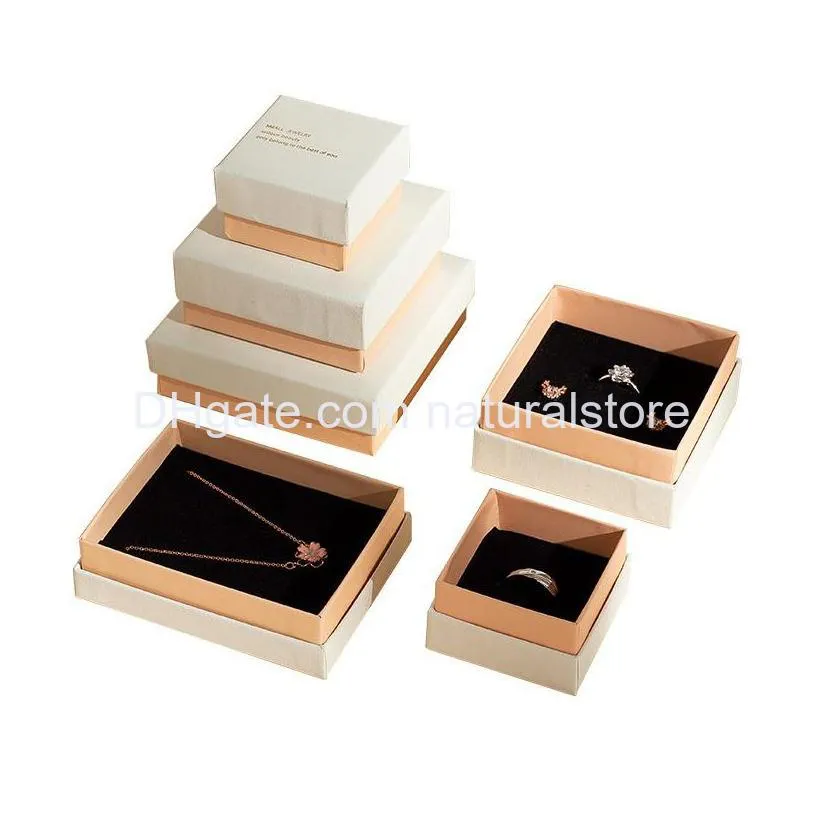 cardboard paper jewelry boxes necklace earrings ring storage organizer jewellry gift packaging cases