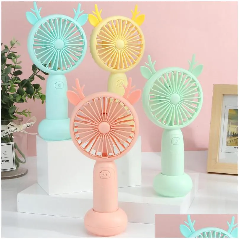 summer party favor outdoors portable hold mini charging fan cartoon with light usb pocket fans office pleasantly cool gift 7 7lj t2