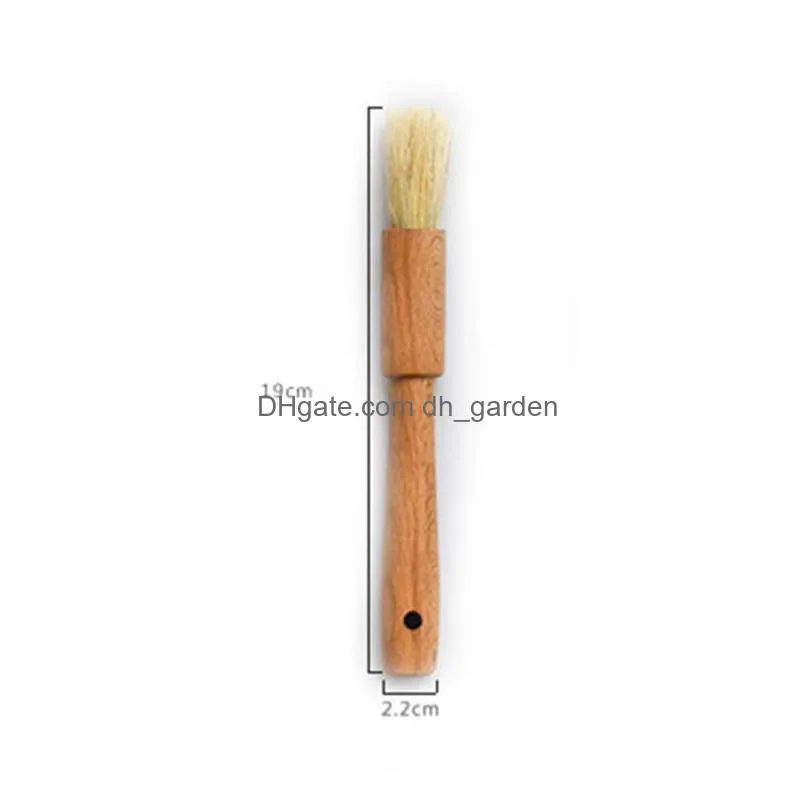 beech butter honey sauce baking brushes wooden bristle bbq brush household kitchen cooking tools