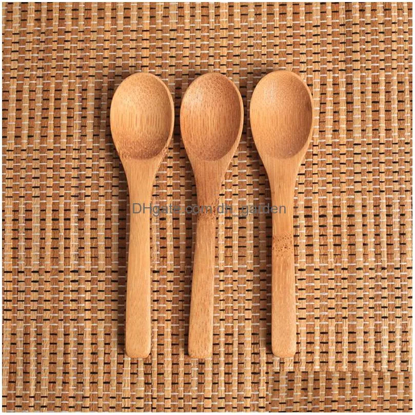 bamboo baby jam honey spoon coffee scoops delicate kitchen tool using condiment children spoons 12.8x3cm