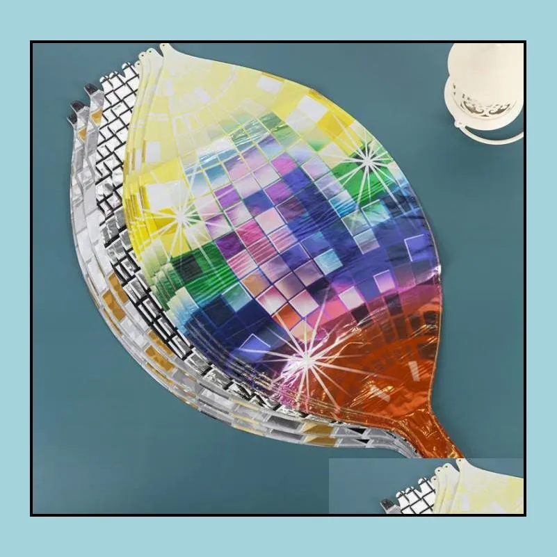 disco balloons aluminum foil party decoration metallic helium ballon dance birthday wedding baby shower 22 inches round shaped with hang hole