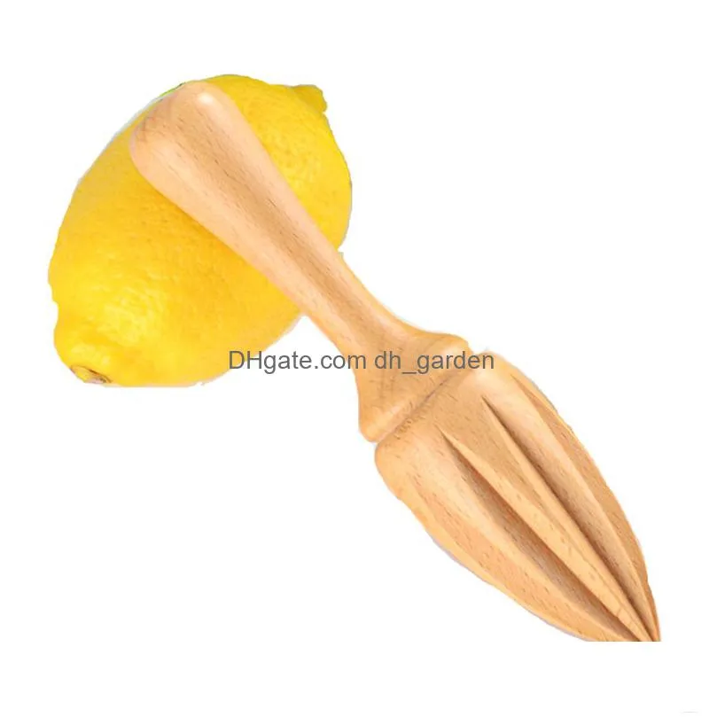beech lemon juicer manually fruit vegetable tools wooden squeezer orange citrus juice extractor reamer 16x3.5cm without lacquer wax