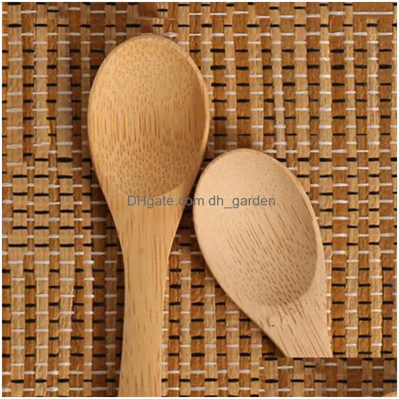 bamboo baby jam honey spoon coffee scoops delicate kitchen tool using condiment children spoons 12.8x3cm
