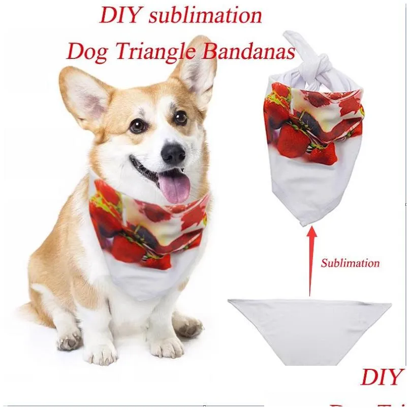 diy sublimation dog triangle bandanas adjustable pet dog cat neck scarf tie bowtie necktie bandana collar neckerchief dog accessories