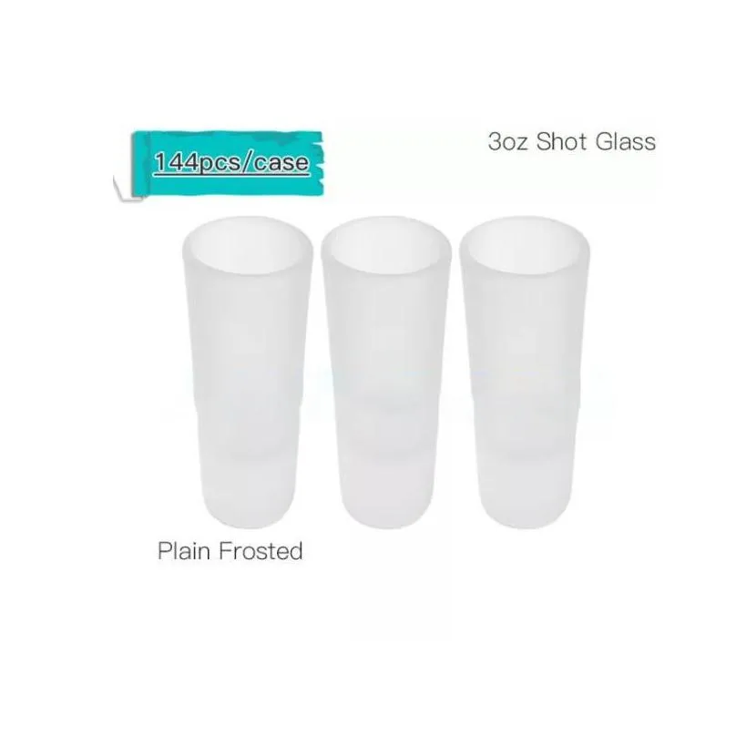 us warehouse 1.5oz 3oz sublimation s glasses tumbler white golden rim wine glasses heat transfer printing frosted cup blank sublimation
