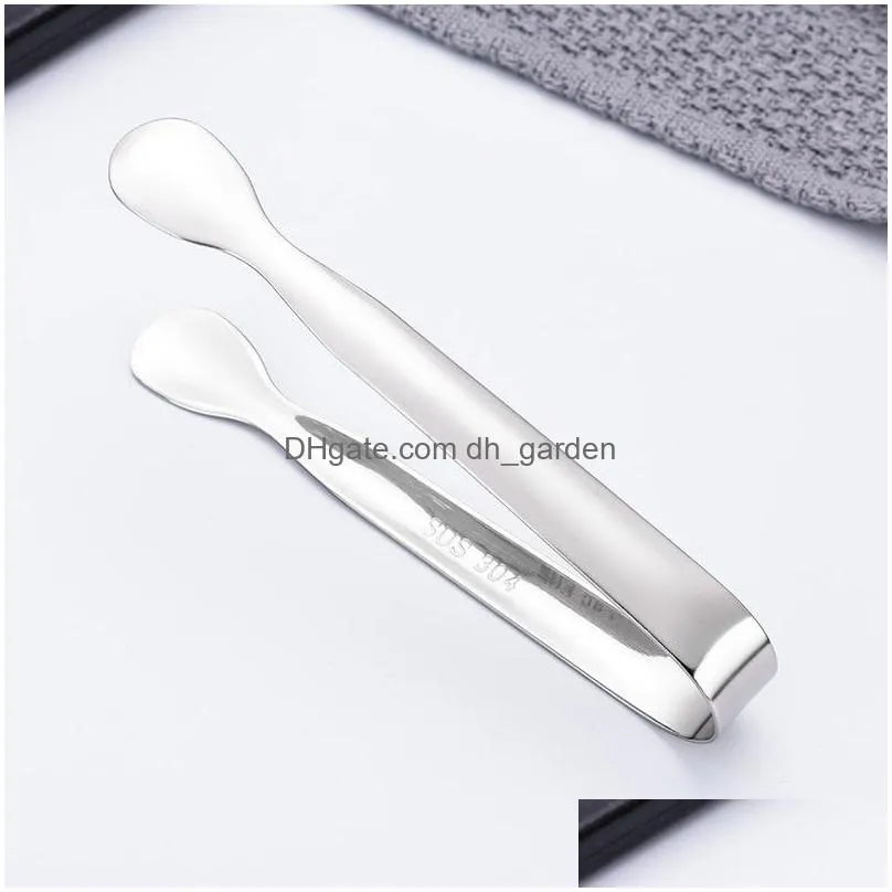 stainless steel ice tongs kitchen bar tools coffee sugar clip multifunction mini ices cube clamp teacup clips