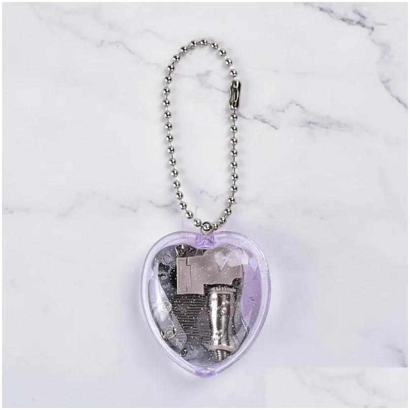 originality party favor mini gift heart shape pendant keychain acrylic kids toys home decor key ring 9jy t2