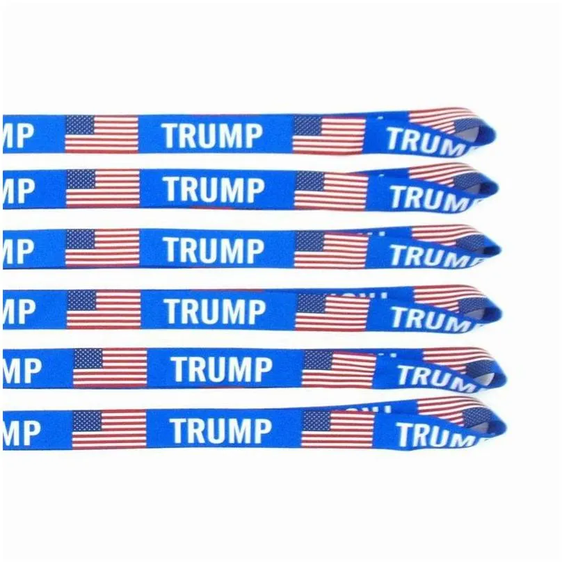party supplies trump lanyards u.s.a removable flag of the united states key chains id badge pendant party gift moble phone lanyard 751