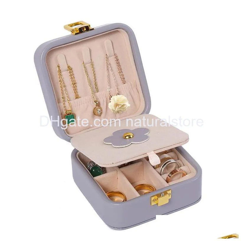 travel jewelry box pu leather jewelry storage case portable jewellery boxes ideal gift for girlfriend and wife