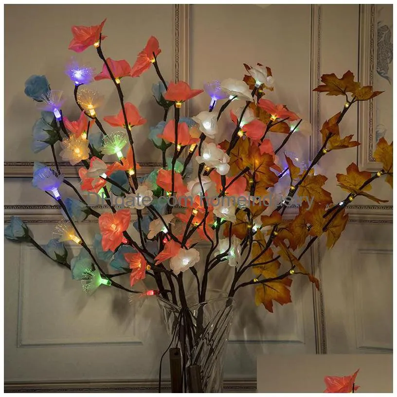 led colored lights ins simulated branch battery box colorful lamp interior decoration artificial flower lamps hot selling 12 5wc l1