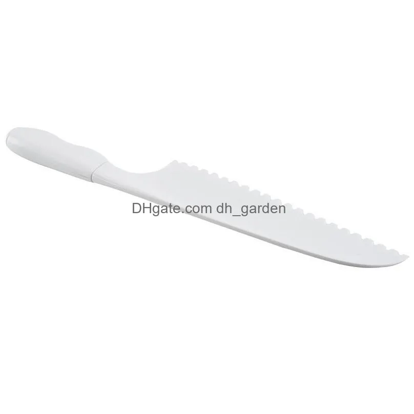 plastic kitchen knifes child safe for knife lettuce salad serrated cutter diy cake knife 28.5x5cm