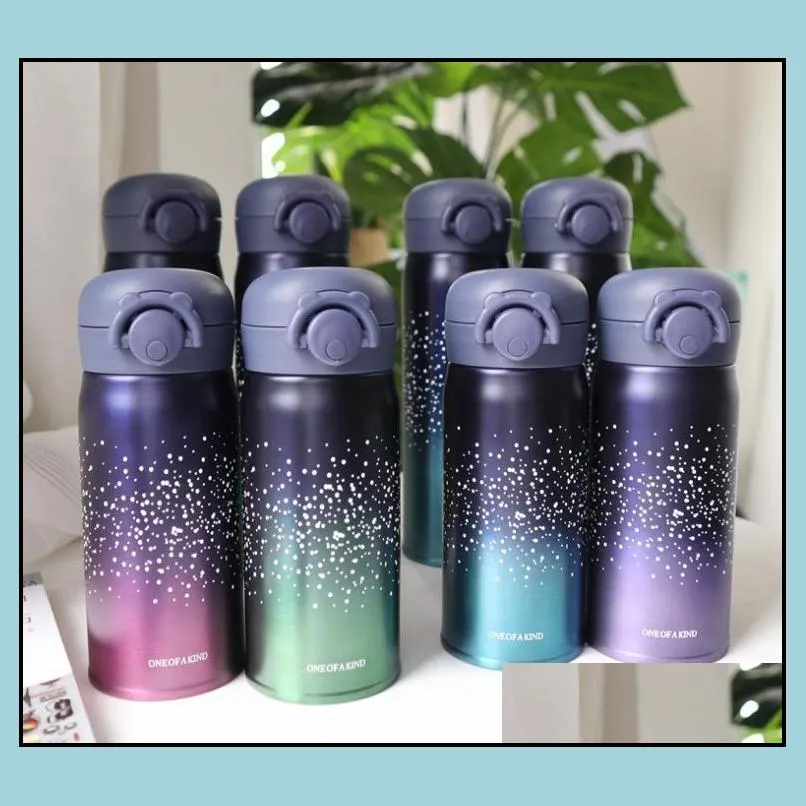 starry sky 304 stainless steel vacuum cup thermos water bottle flasks insulated cup travel bottle gift drinkware 500ml 350ml